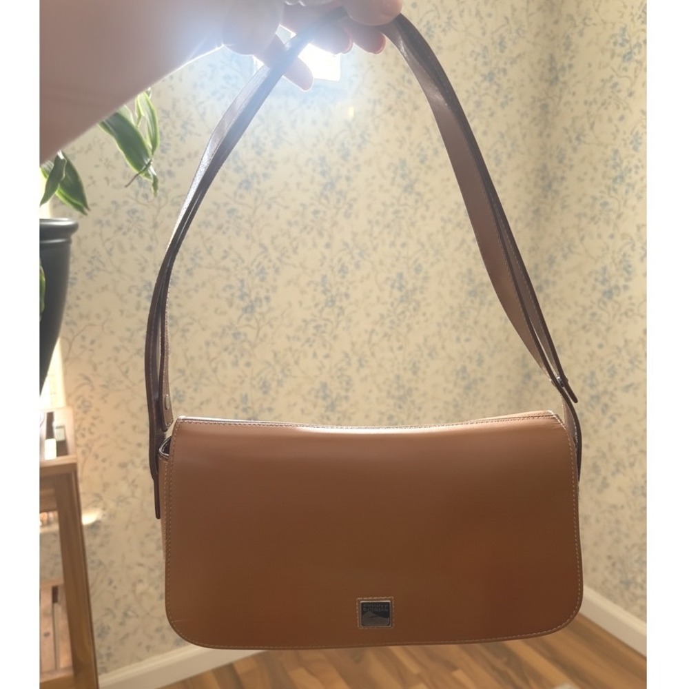 Vintage Dooney & Bourke Made in Italy Tan Leather Shoulder Bag